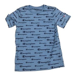 Blue All Around Champion Logo Tee
